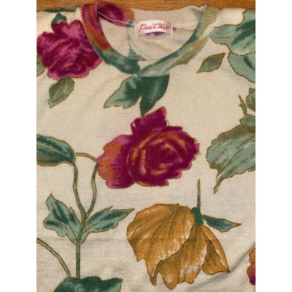 PaiChie Floral Sweater- L - Picture 3 of 3